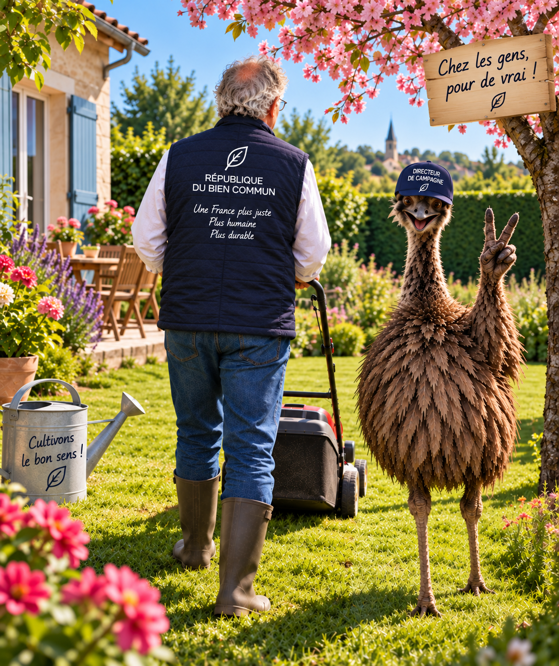 Le candidat au jardin